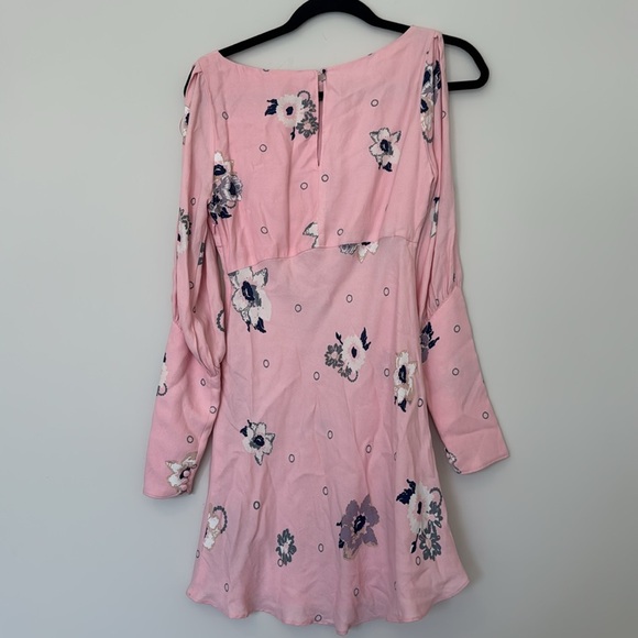 NWT Free People Sunshadows Split Dress in Rosebud Combo - 2 - Picture 6 of 6